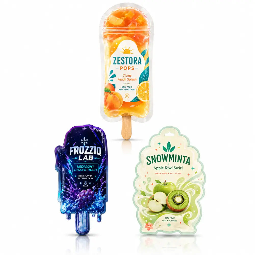 Die Cut Popsicle Bags With Custom Shapes