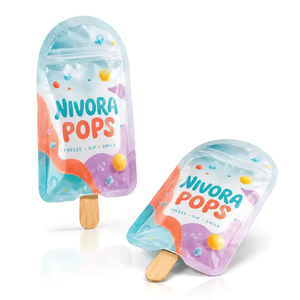 Die Cut Popsicle Bags With Custom Product Shapes