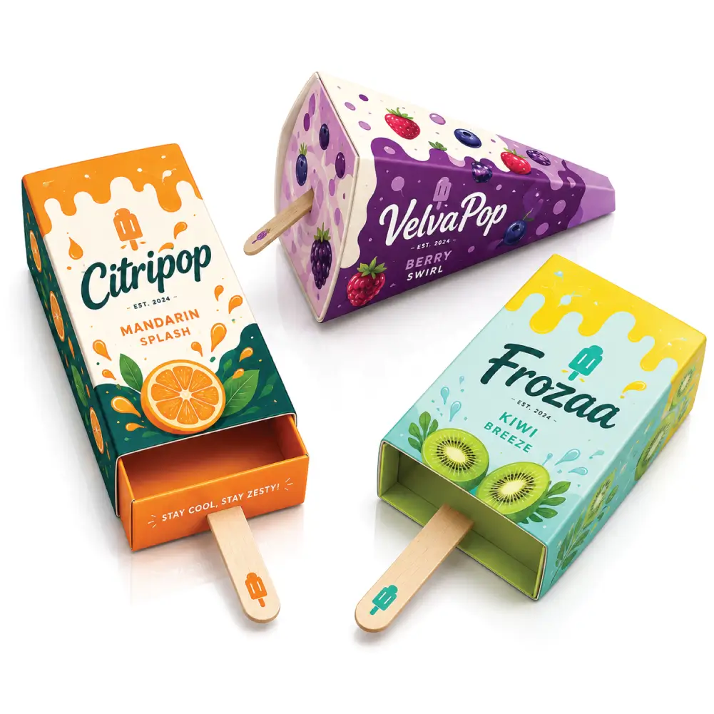 Die Cut Popsicle Boxes With Custom Product Shapes
