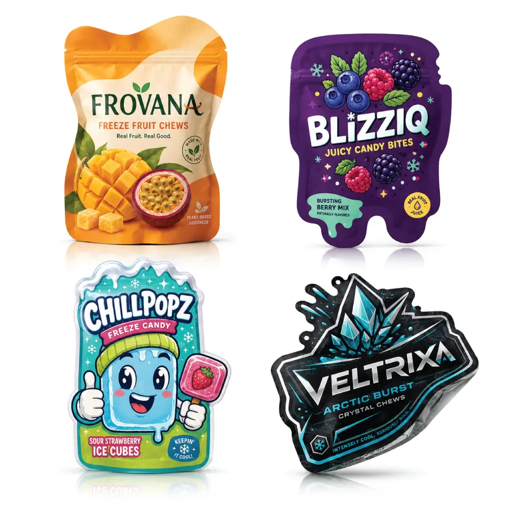 Die Cut Small Mylar Bags With Custom Shapes