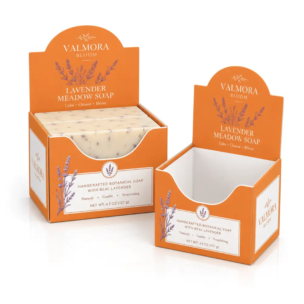 Display Holster Soap Boxes With Retail Product Presentation