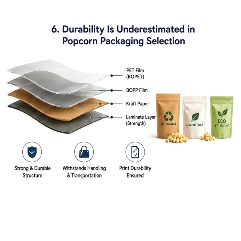 Durability underestimated in Popcorn packaging selection