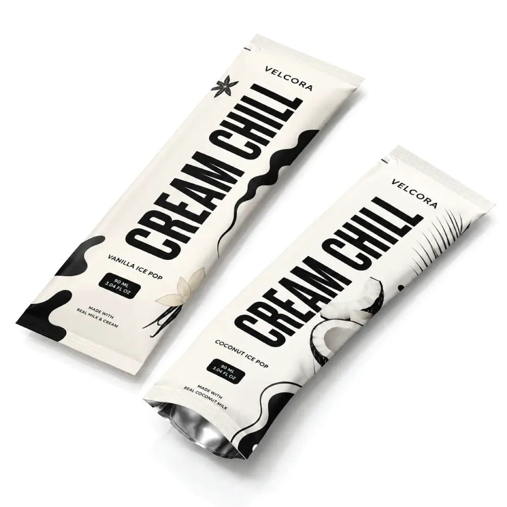 Flat Popsicle Bags For Frozen Product Packaging