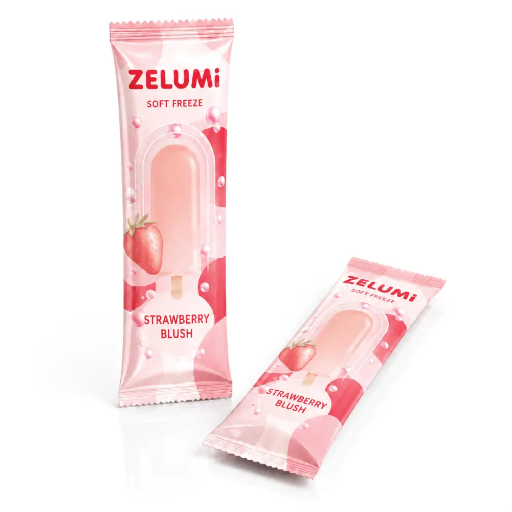 Flat Popsicle Plastic Bags With Compact Product Presentation