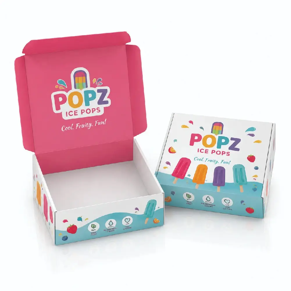 Foldable Popsicle Boxes With Compact Product Presentation