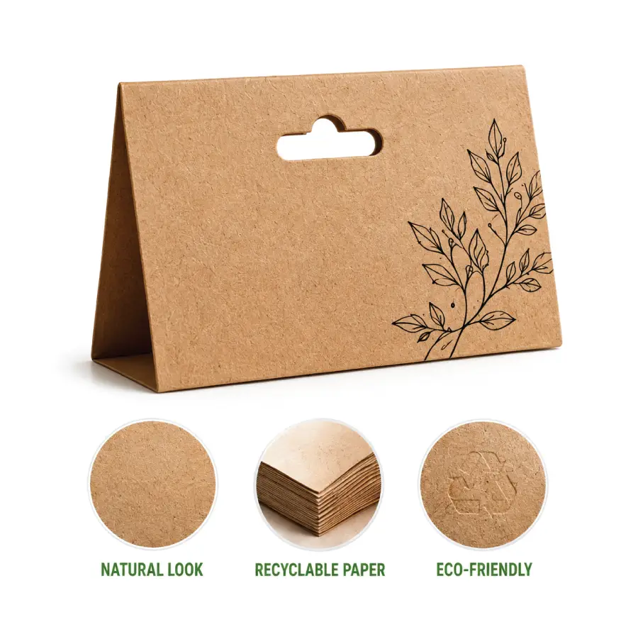 Material and Texture of Kraft Header Cards