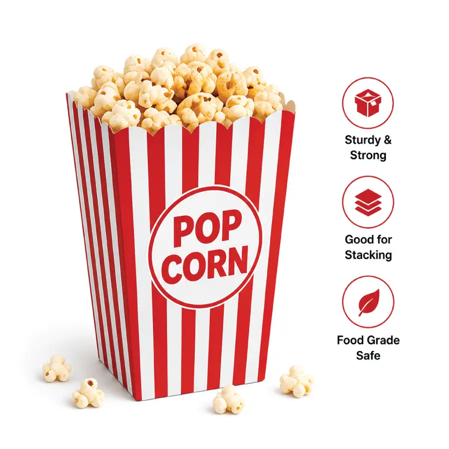 Paperboard Boxes for Cinema Popcorn Packs