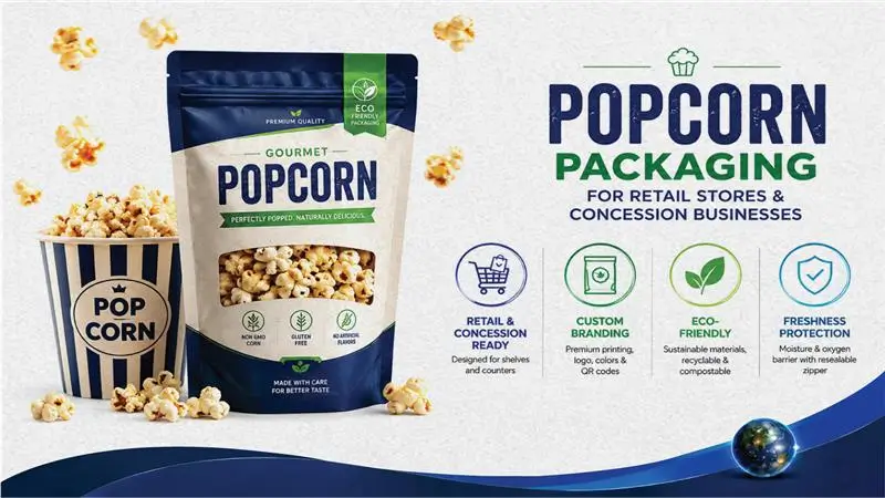 Popcorn Packaging For Retail Stores And Concession Businesses