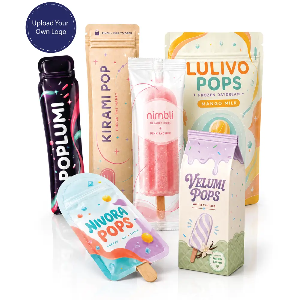 Popsicle Plastic Bags With Clear Product Presentation