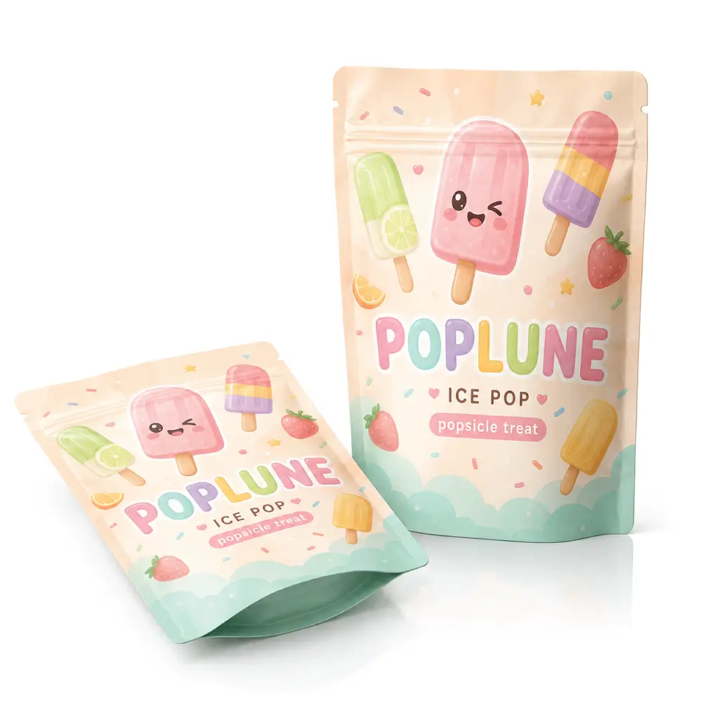 Stand-Up Popsicle Bags With Stable Product Presentation