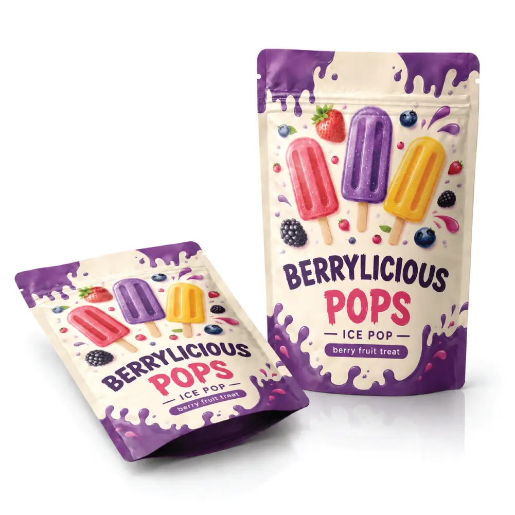 Stand Up Popsicle Wrappers For Individual Frozen Treats