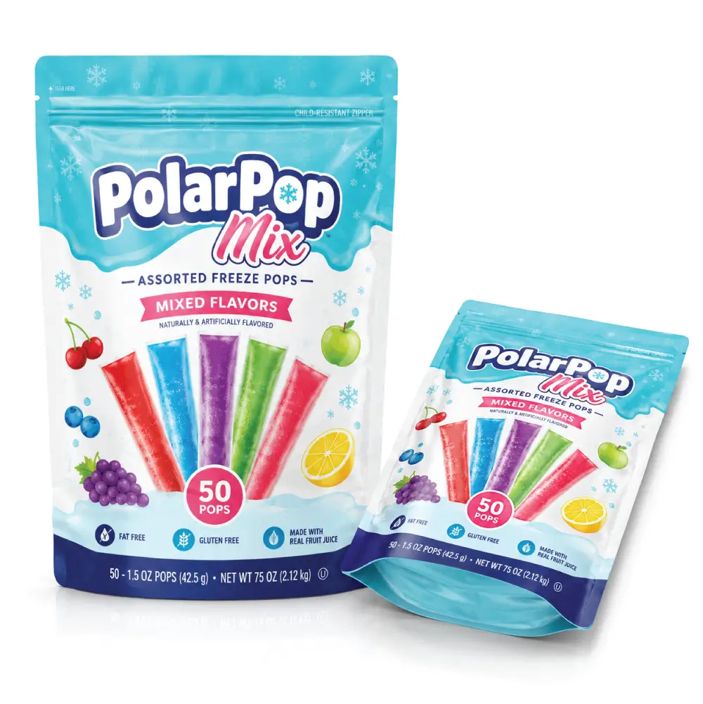 Stand Up Ziploc Popsicle Bags With Stable Product Presentation