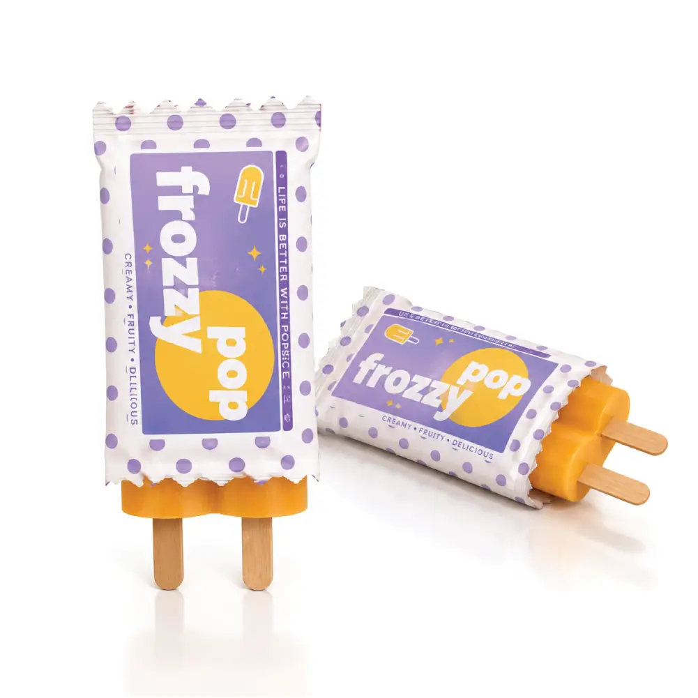 Twin Popsicle Wrapper With Dual Product Presentation