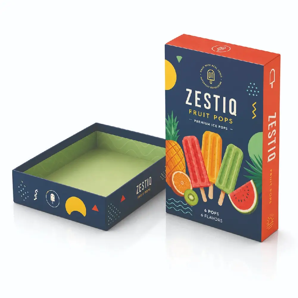 Two Piece Popsicle Boxes With Secure Product Presentation