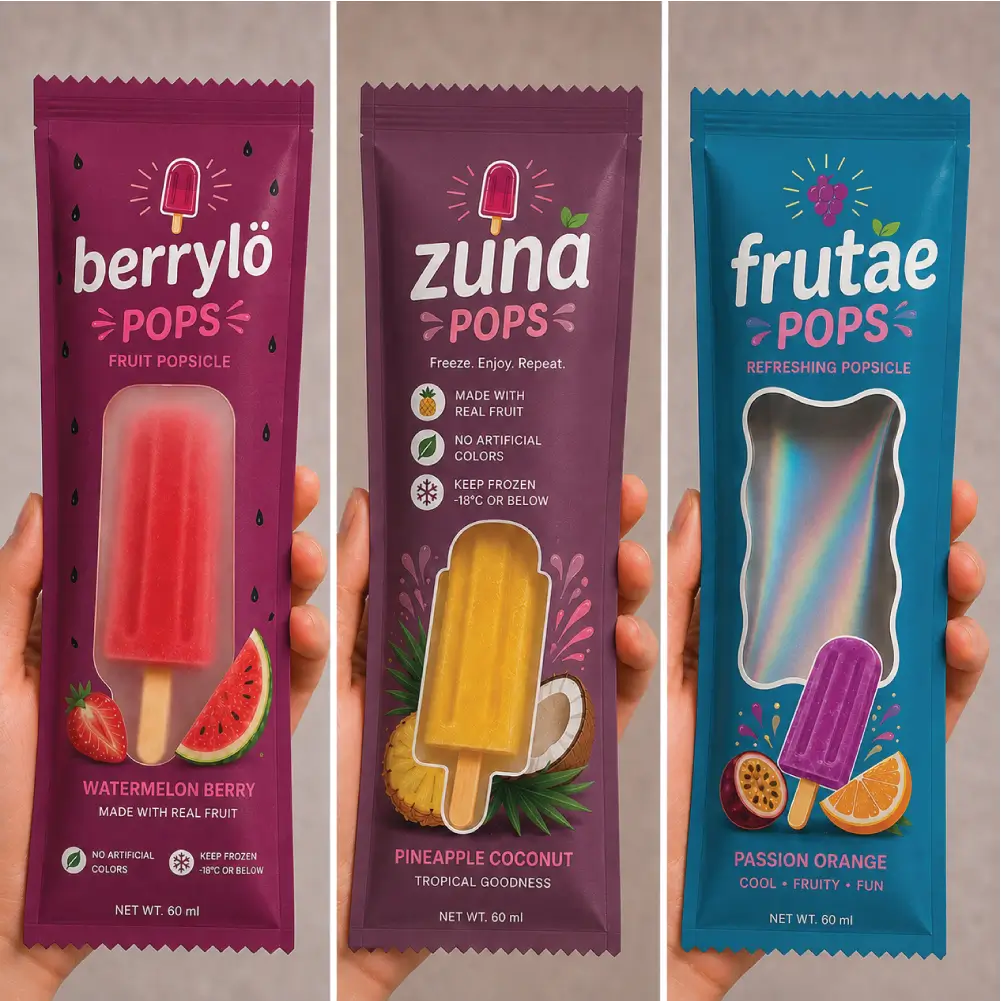 Window Cut Outs For Individual Popsicle Wrappers