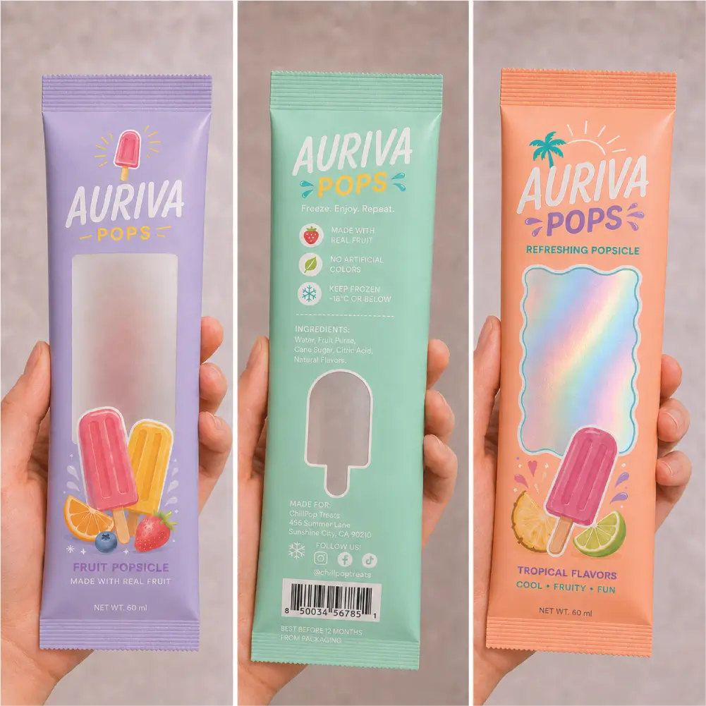 Window Cut Outs For Popsicle Plastic Bags
