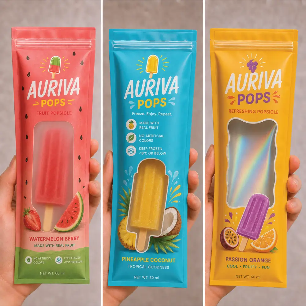 Window Cut Outs For Ziploc Popsicle Bags