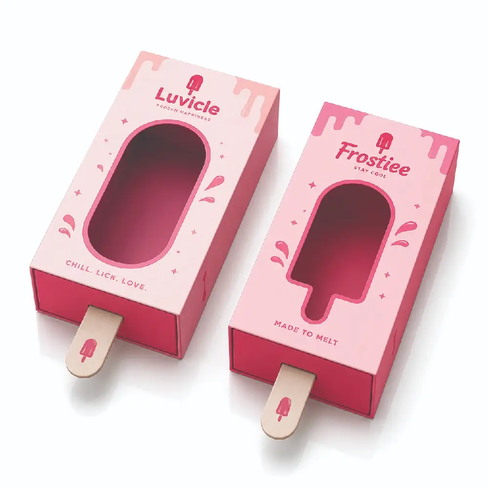 Window Popsicle Boxes With Clear Product Visibility