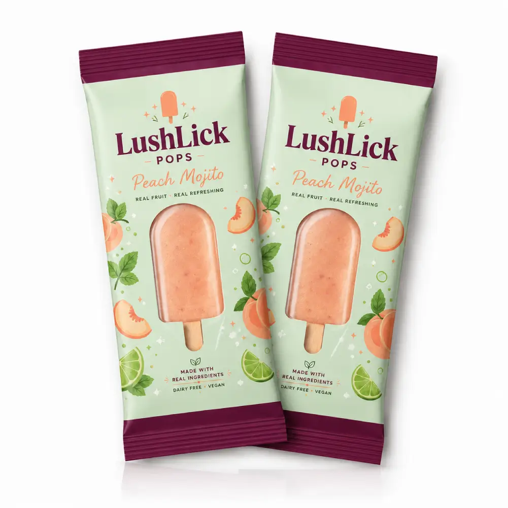 Window Popsicle Wrappers With Clear Product Visibility