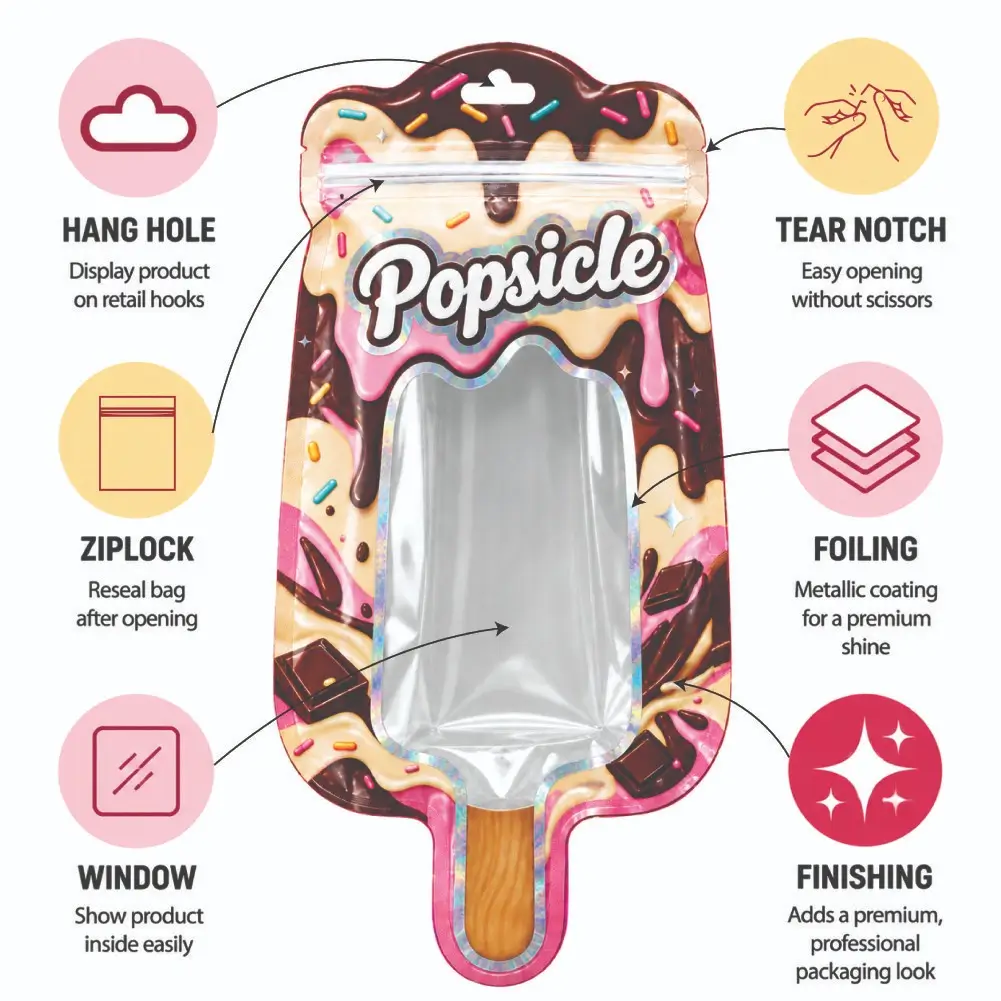 Ziploc Popsicle Bags Infographic Features With Product Details
