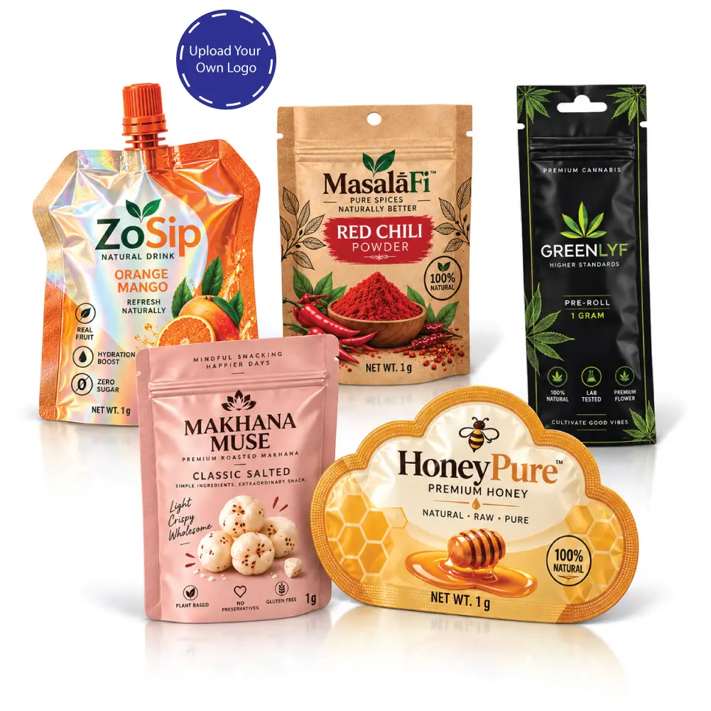 1 Gram Mylar Bags With Compact Product Storage