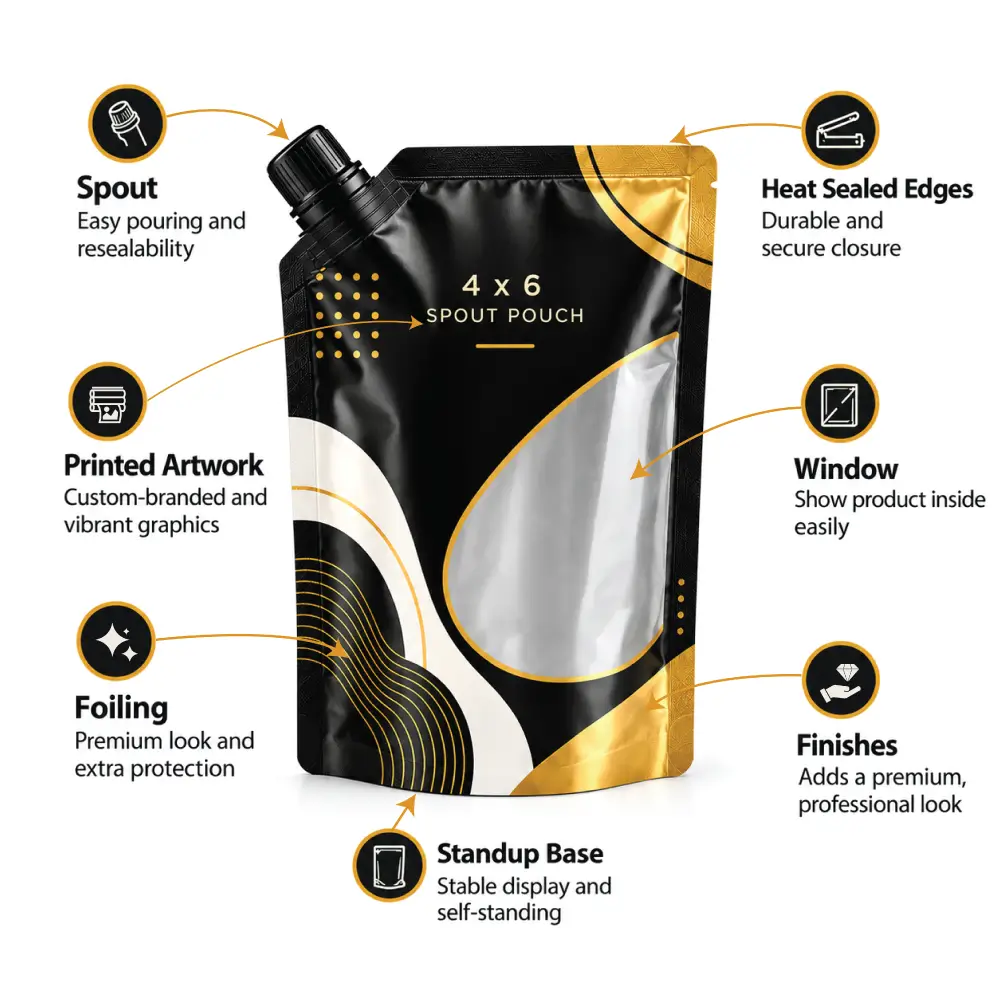 4 x 6 Mylar Bags Infographic Features With Product Details