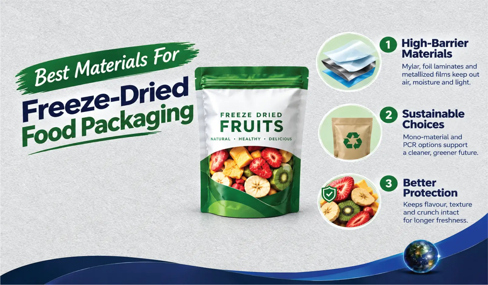 Best Materials for Freeze-Dried Food Packaging