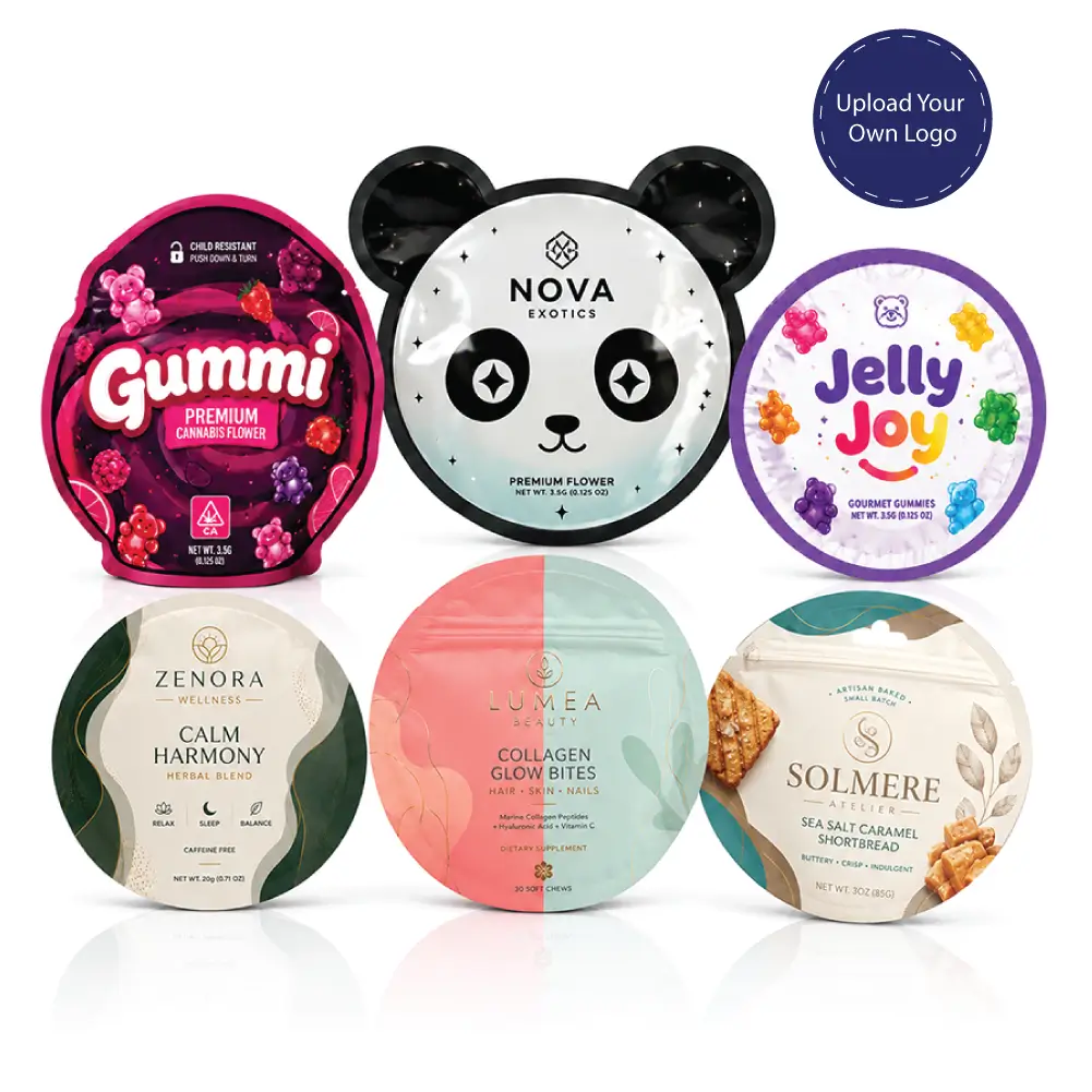 Circle Mylar Bags With Compact Presentation