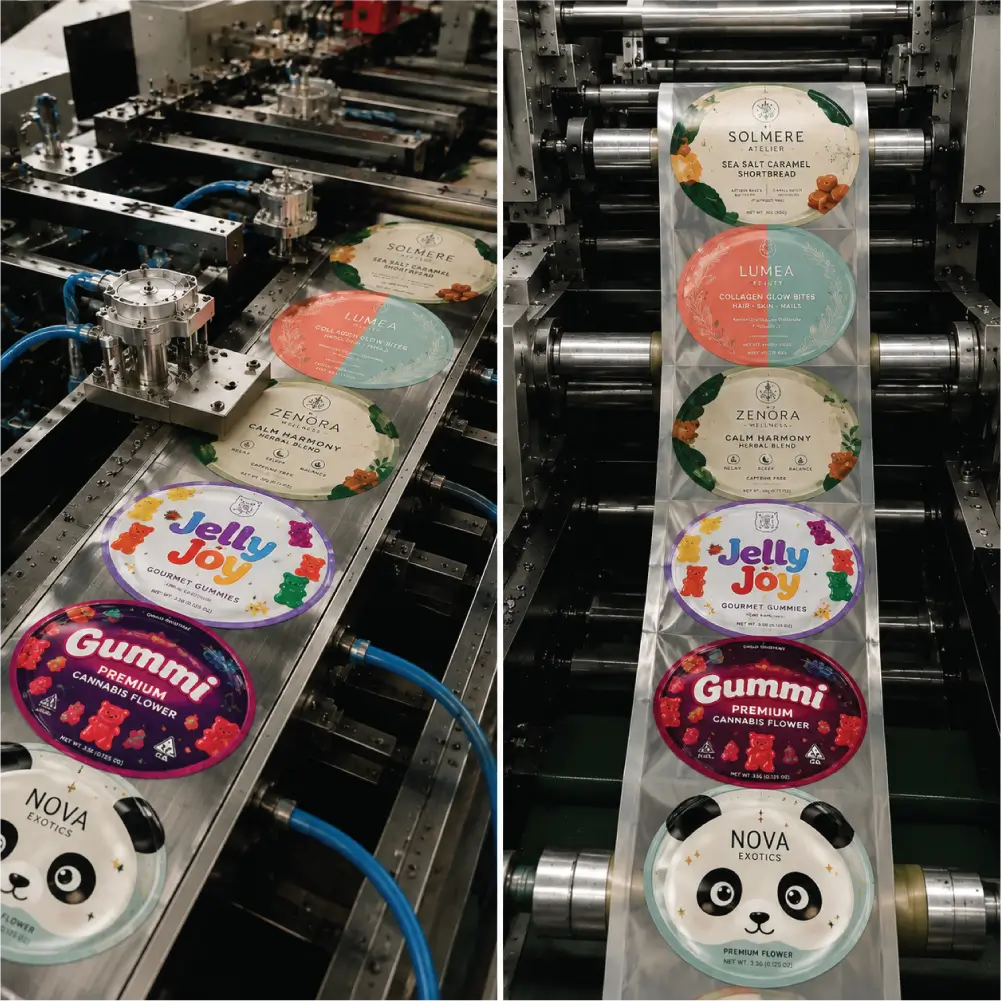Custom Printing for Circle Mylar Bags With Detailed Packaging Artwork