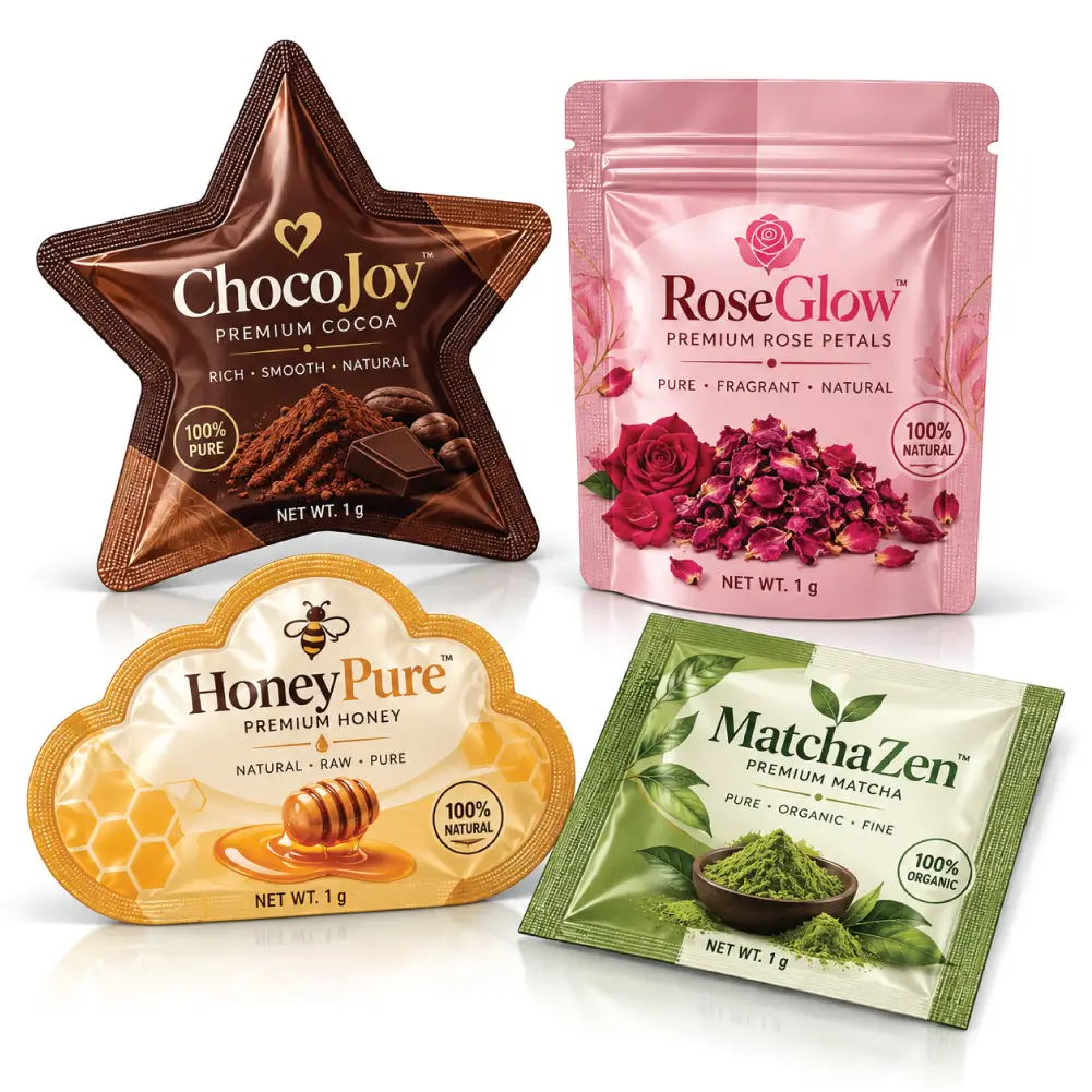 Die Cut 1g Mylar Bags With Custom Shapes