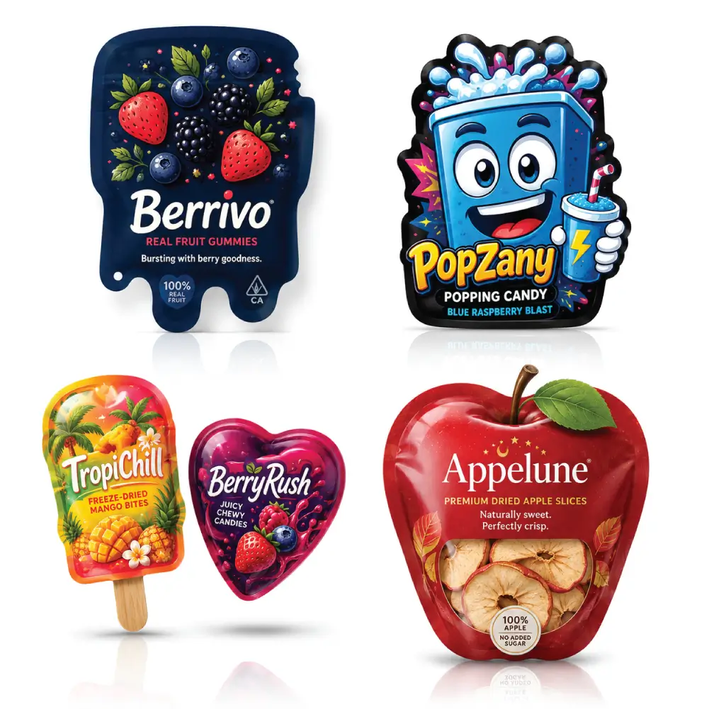 Die Cut 4 x 6 Mylar Bags With Custom Shapes