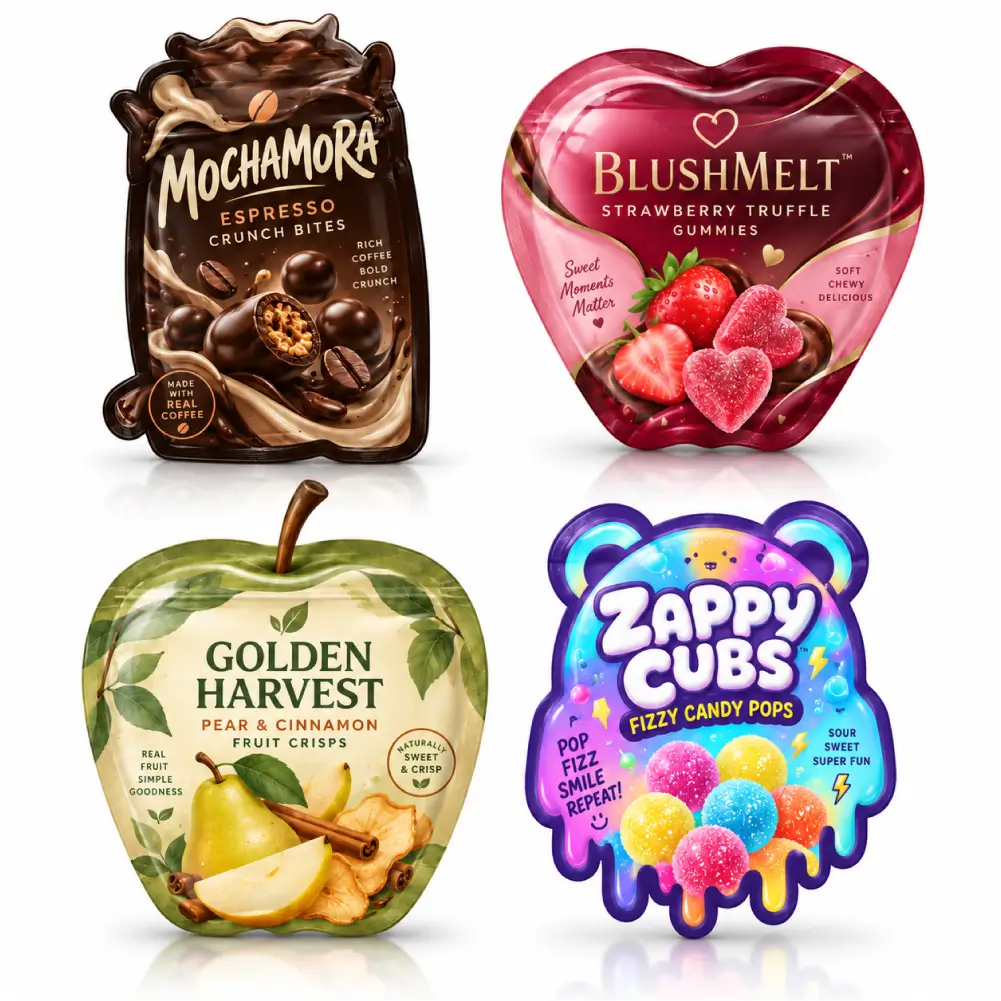 Die Cut 7g Mylar Bags With Custom Shapes