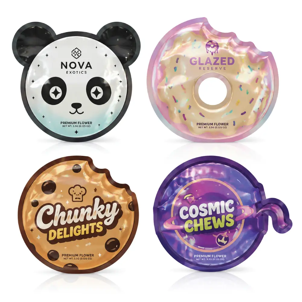 Die-Cut Circle Mylar Bags With Distinctive Flexible Packaging Design