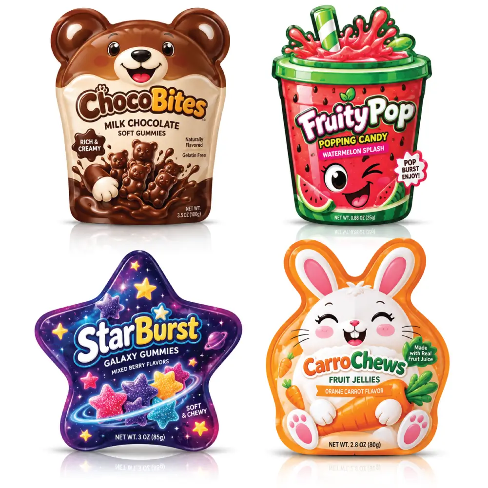 Die Cut Large Mylar Bags With Custom Shapes