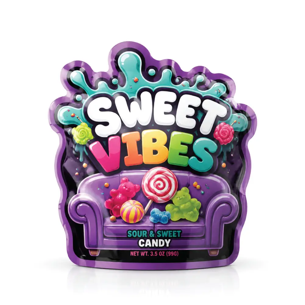 Die Cut Mylar Bags With Custom Product Presentation