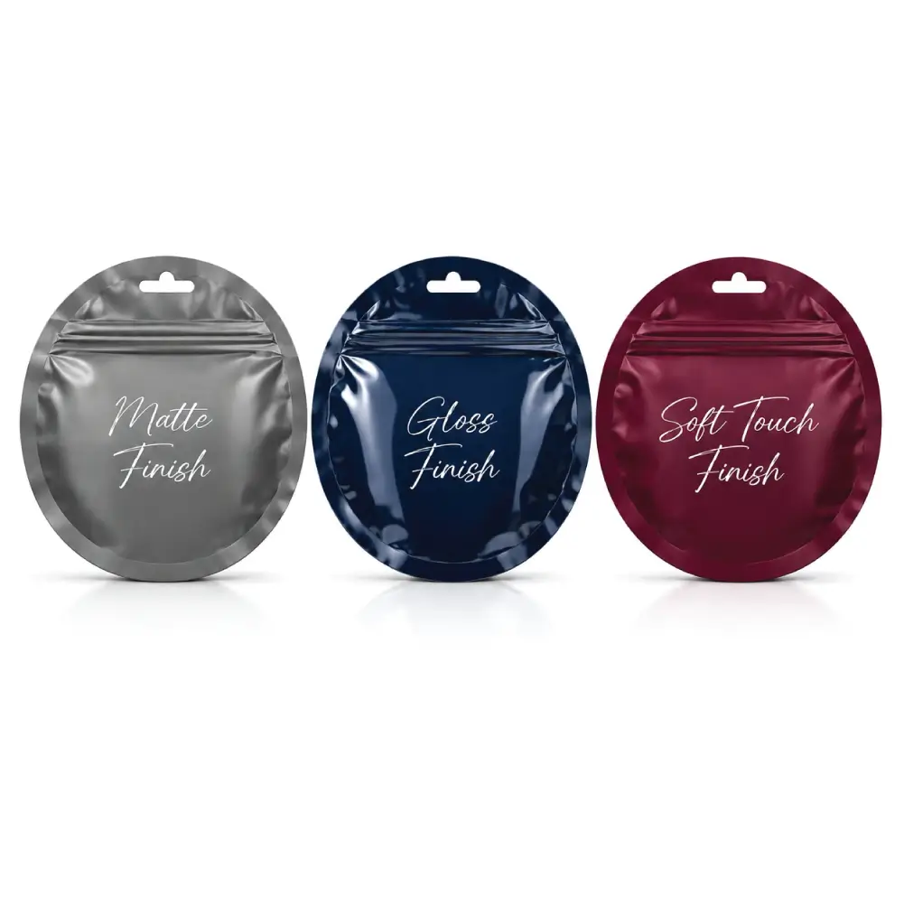 Finishing Options for Circle Mylar Bags With Refined Surface Details