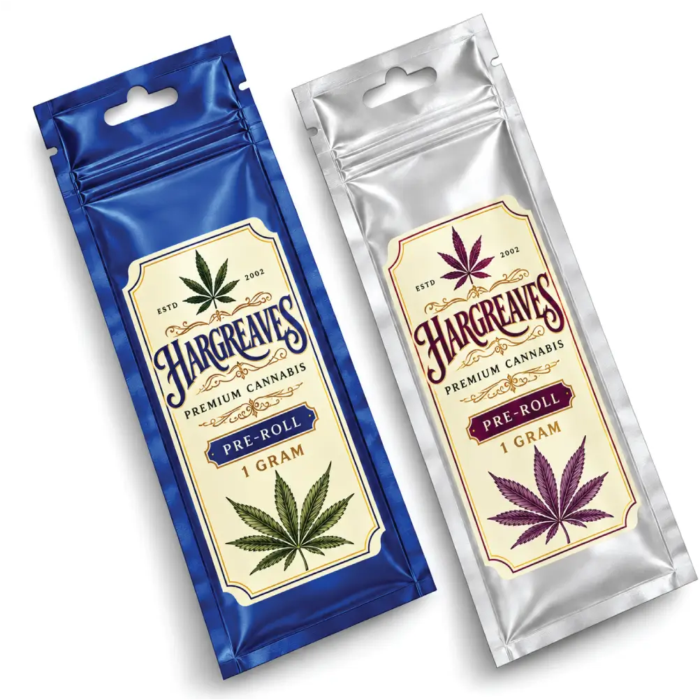 Flat Sticker Mylar Bags With Compact Product Presentation