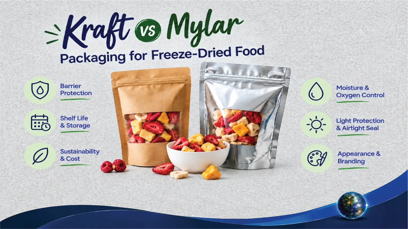 Kraft Vs Mylar Packaging For Freeze-Dried Food  