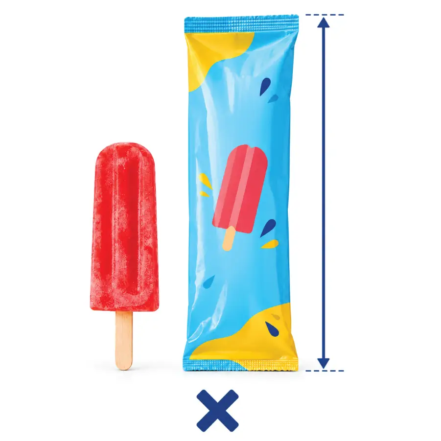 Proper filling space inside Product Pouches