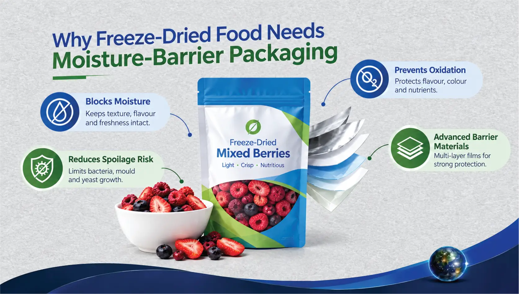 Why Freeze-Dried Food Needs Moisture-Barrier Packaging