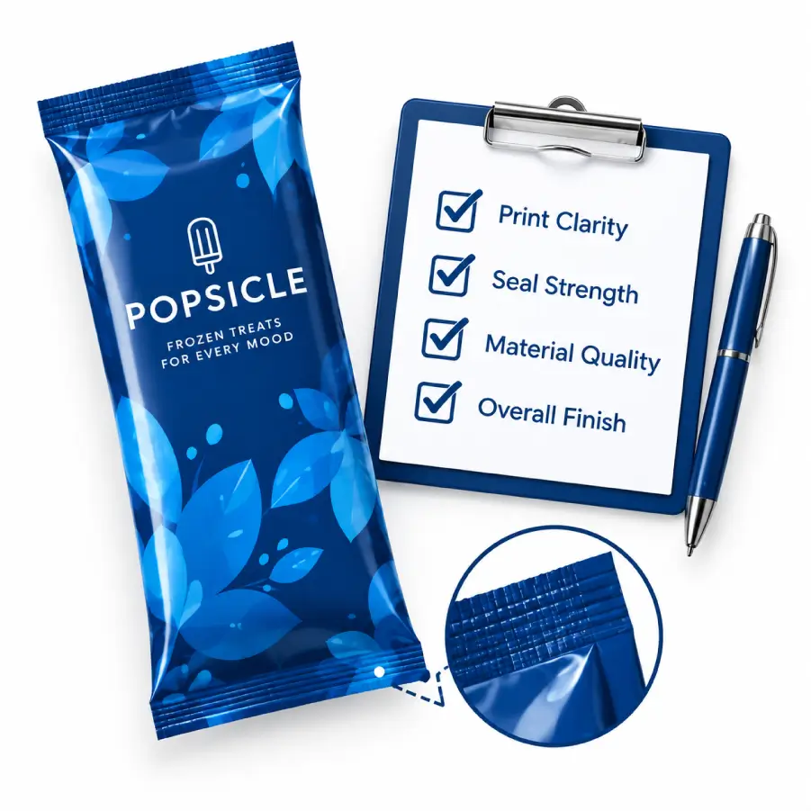 Quality check before Final popsicle Packaging