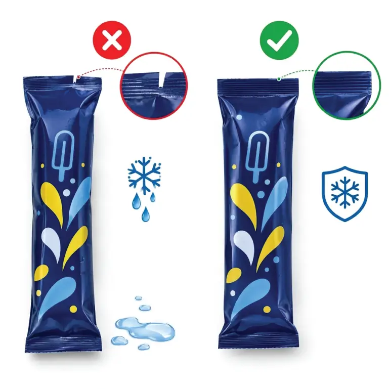 Popsicle packaging Protection during Freezer Storage