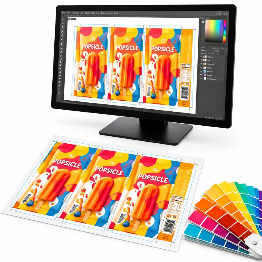 Artwork Preparation for Advanced Popsicle Bag Printing
