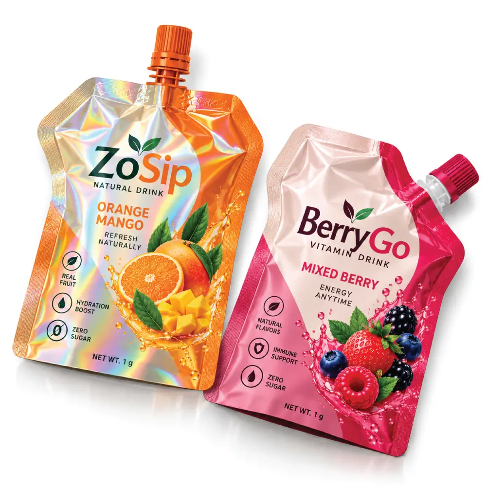 Spout 1g Mylar Bags With Convenient Product Dispensing