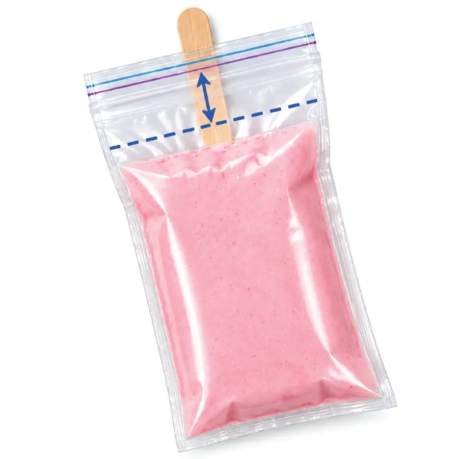 Sufficient Space for Secure Popsicle Bag Sealing