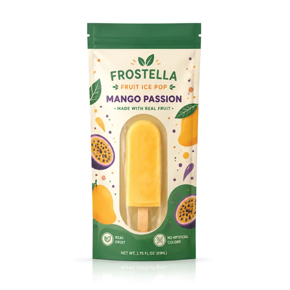 Zip Ice Popsicle Bags With Resealable Closure
