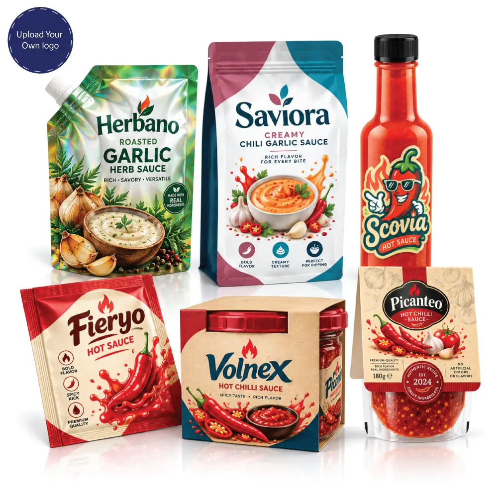 Condiment Packaging For Sauces With Secure Product Storage