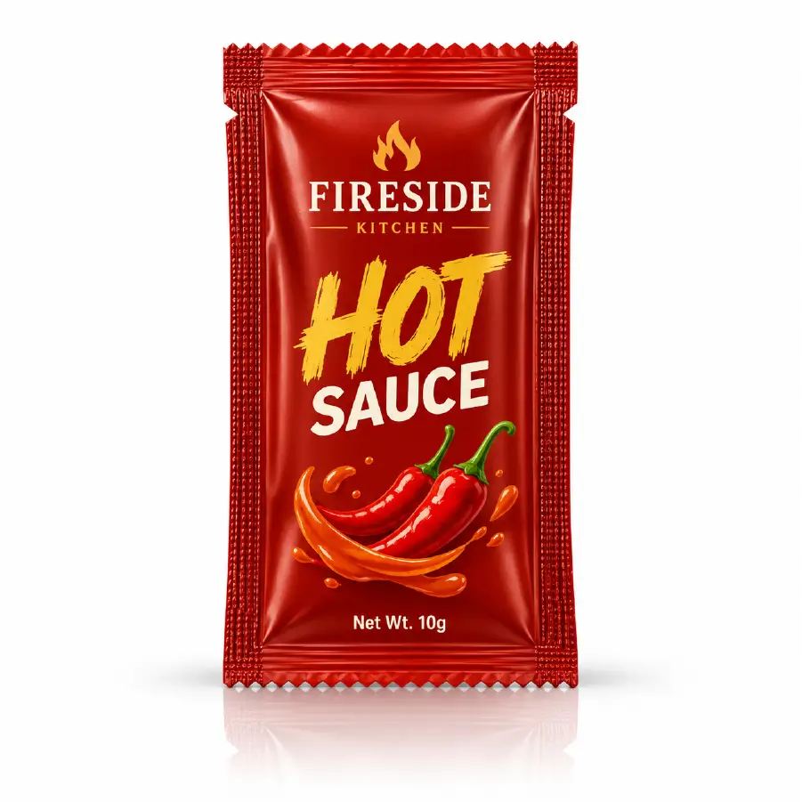 Condiment Pouches With Secure Sauce Product Protection