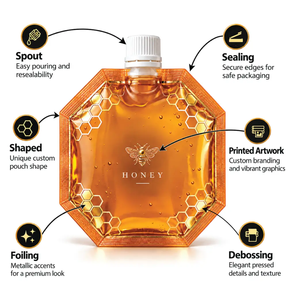 Condiment Sachets Infographic Features With Key Packaging Details