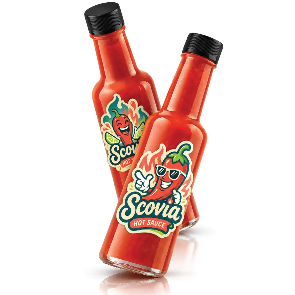 Die Cut Condiment Stickers With Distinctive Sauce Branding